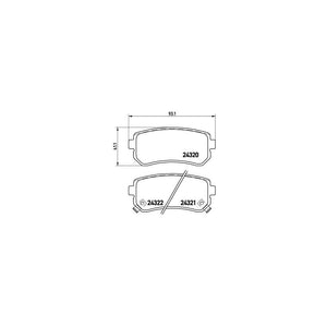 Set placute frana Brembo P 30 025