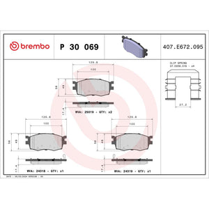 Set placute frana fata Brembo P 30 069