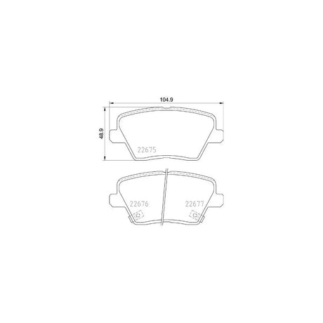 Set placute frana Brembo P 30 109