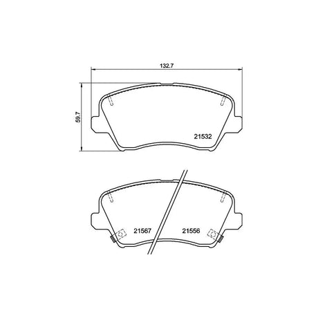 Set placute frana Brembo P 30 123