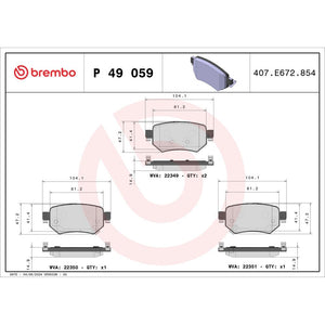 Set placute frana Brembo P 49 059