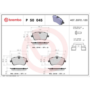 Set placute frana fata Brembo P 50 045