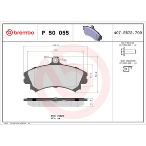 Set placute frana fata Brembo P 50 055