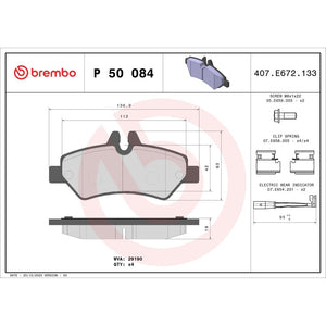 Set placute frana Brembo P 50 084