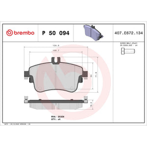 Set placute frana Brembo P 50 094