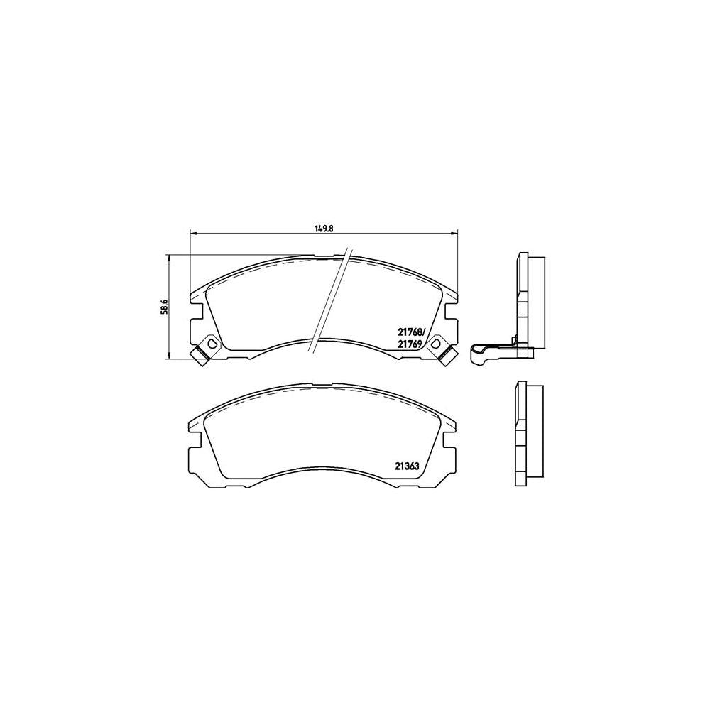 Set placute frana Brembo P 54 017