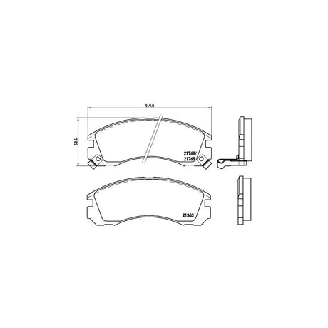 Set placute frana Brembo P 54 017