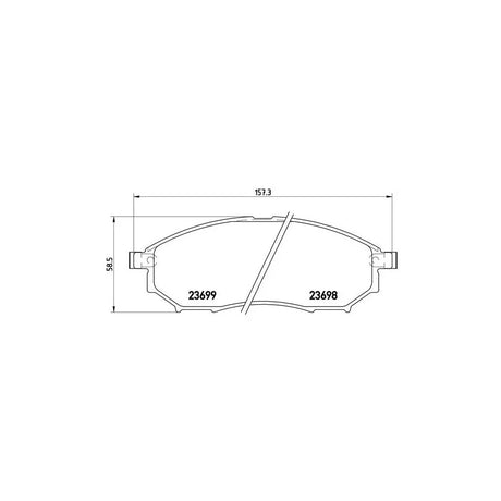 Set placute frana Brembo P 56 058