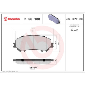 Set placute frana Brembo P 56 100