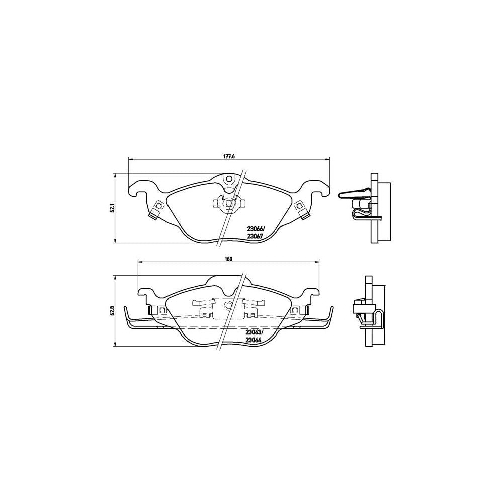 Set placute frana fata Brembo P 59 030