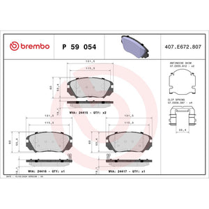 Set placute frana fata Brembo P 59 054