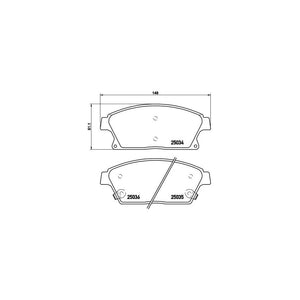 Set placute frana Brembo P 59 077