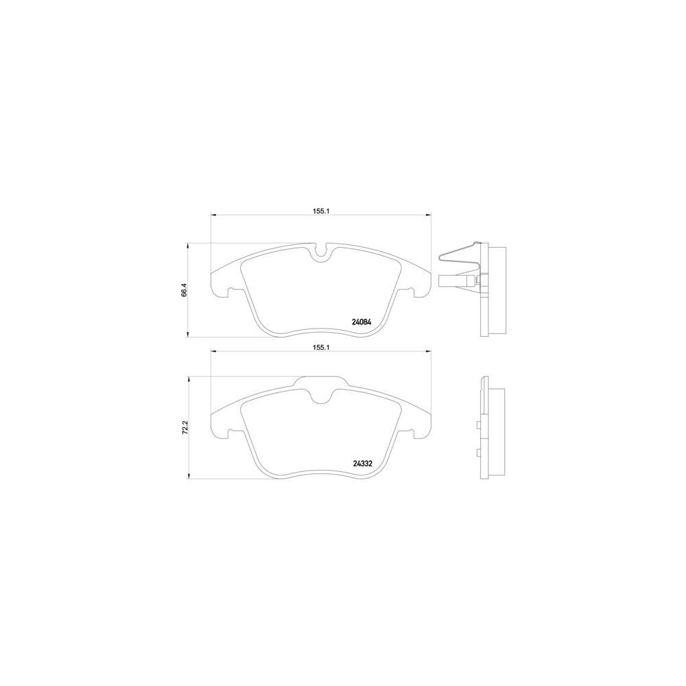 Set placute frana Brembo P 61 106