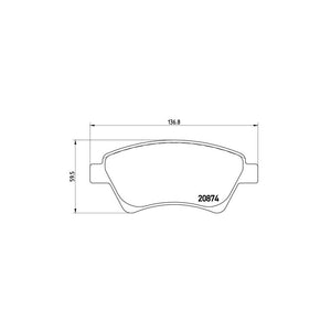 Set placute frana Brembo P 68 034