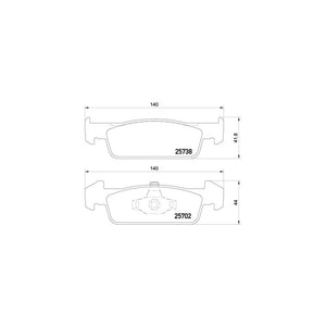 Set placute frana Brembo P 68 060