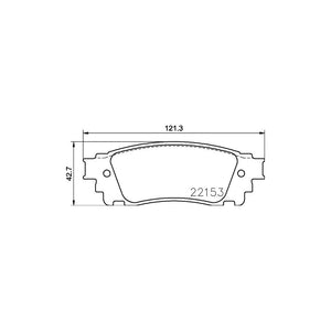 Set placute frana spate Brembo P 83 166