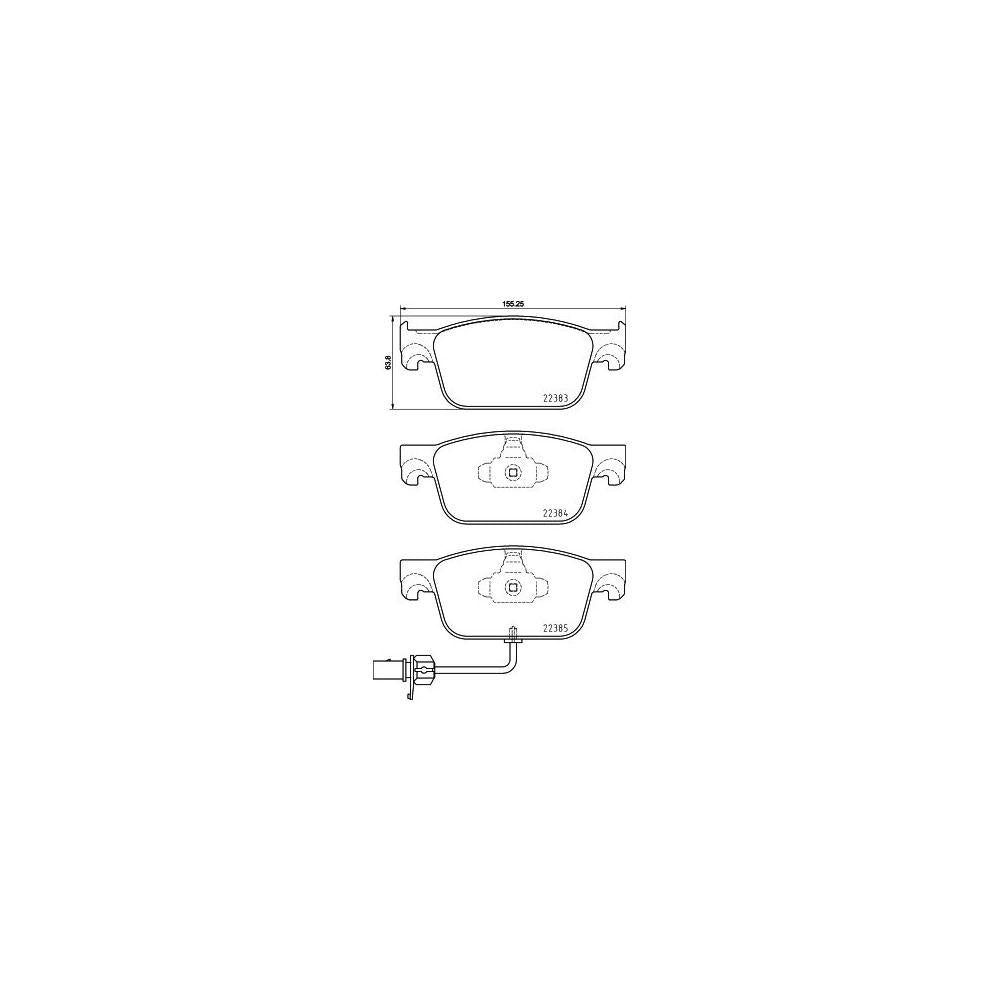 Set placute frana Brembo P 85 153
