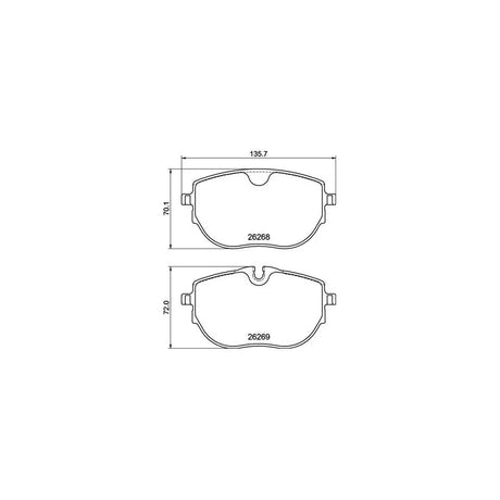 Set placute frana Brembo P 85 187