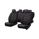 Set huse scaun sport negru-rosu