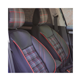 Set huse scaun sport negru-rosu