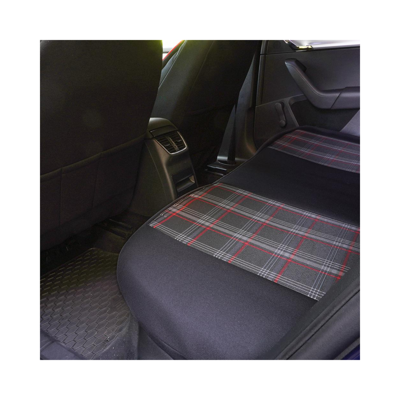 Set huse scaun sport negru-rosu