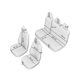 Set huse scaun sport negru-rosu