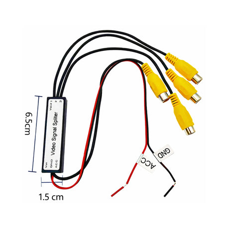 Splitter semnal video RCA 1 la 3 camera marsarier frontala CVBS AHD