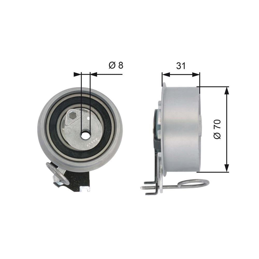 Rola intinzator curea distributie Gates T43135
