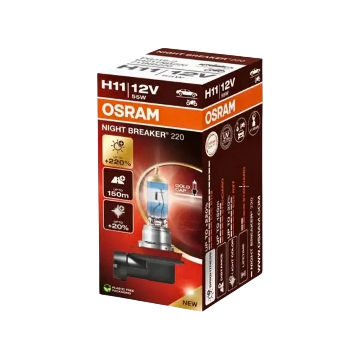 Bec auto far halogen Osram H11 Night Breaker +220% 55w 12v 64211NB220