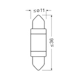 Bec LED sofit C5W Osram LEDriving SL 6000k 36mm numar plafon 6418DWP-1BL