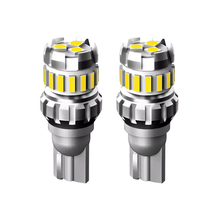 Set 2 becuri LED auto W16W CSP 6500k alb rece canbus T15 12V