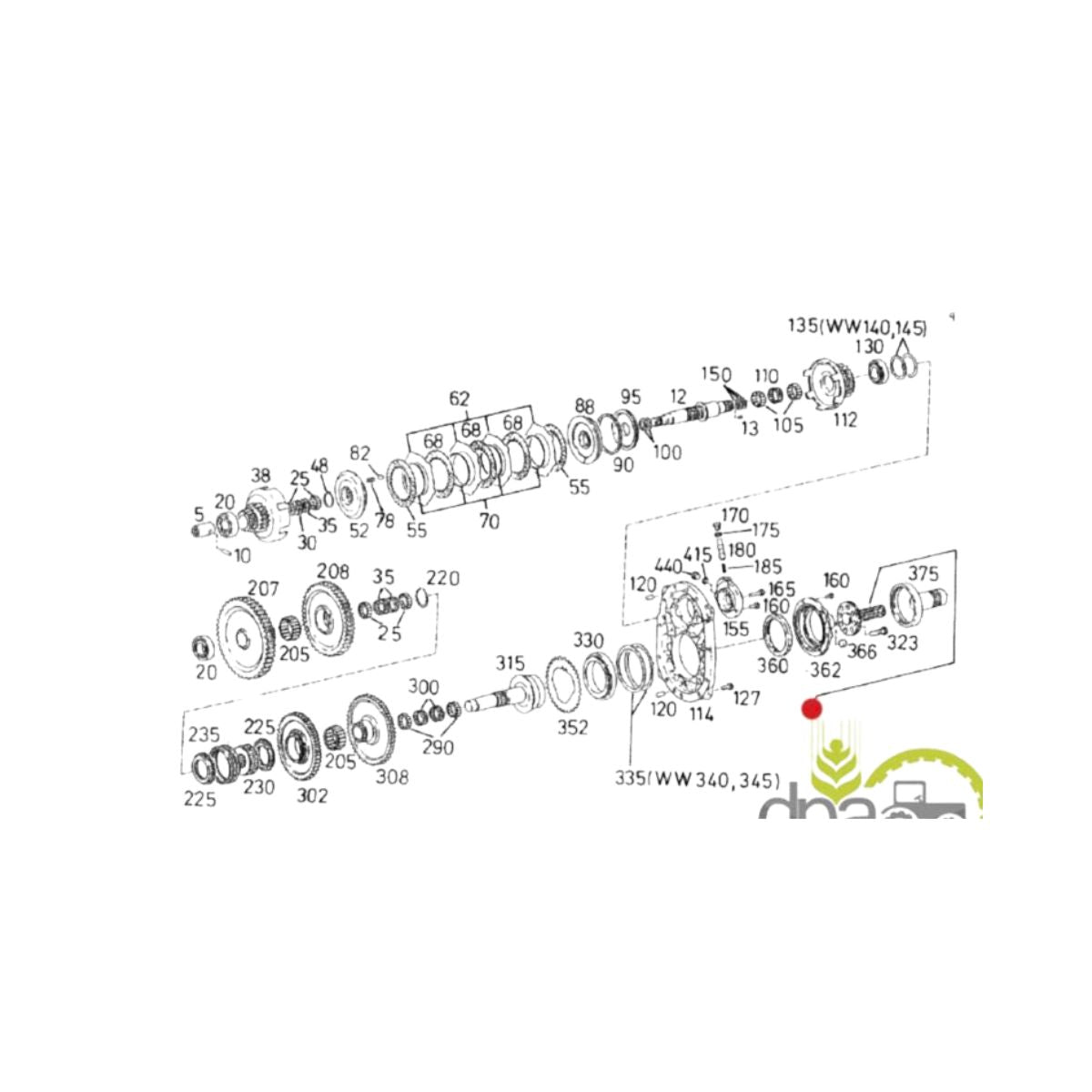 Ax priza putere Deutz-Fahr 133000270156