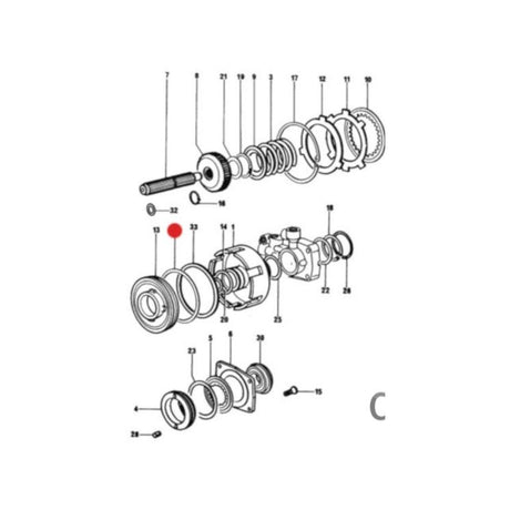 Oring ambreiaj priza putere Deutz-Fahr 0.007.0781.0