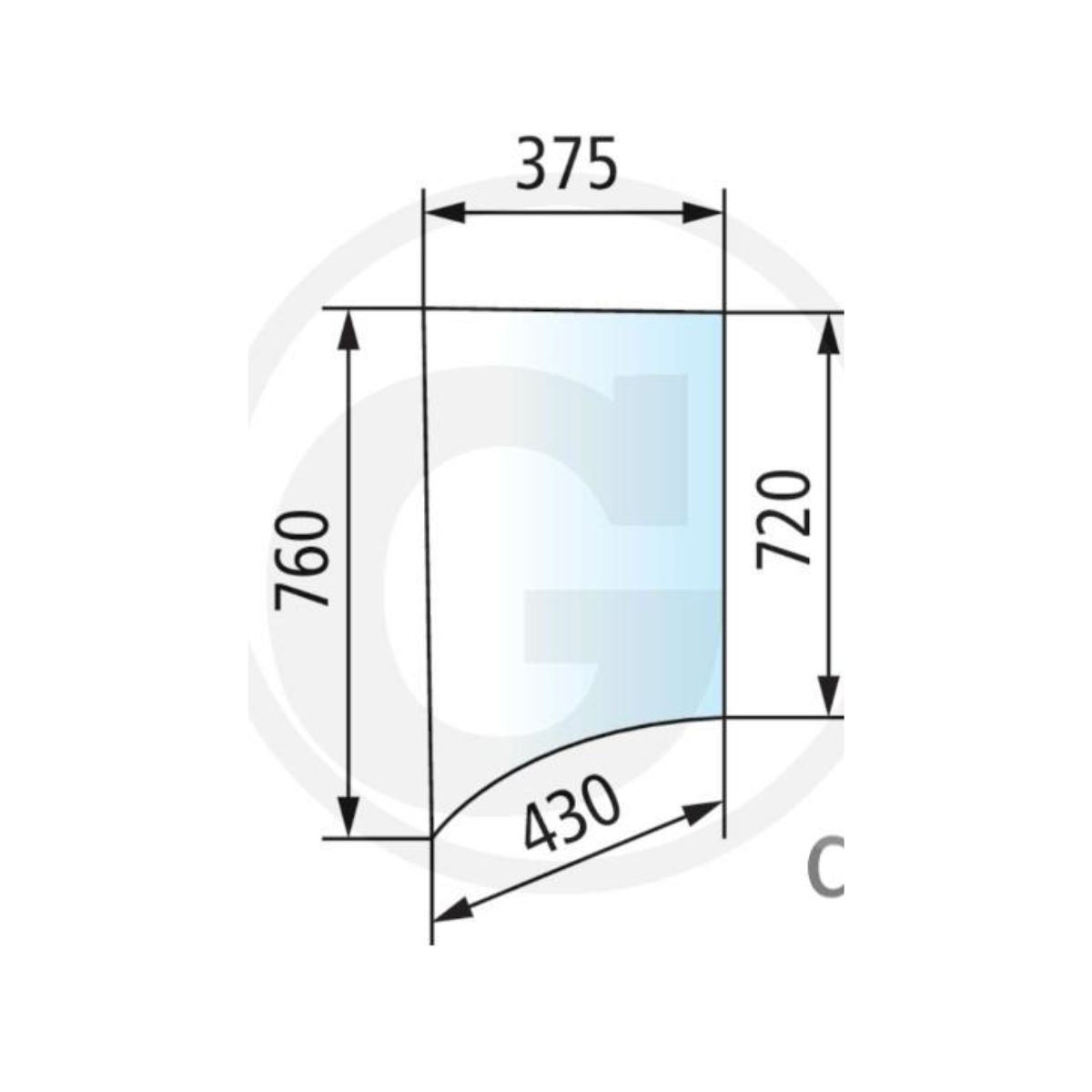 Geam lateral stanga sau dreapa spate Deutz-Fahr