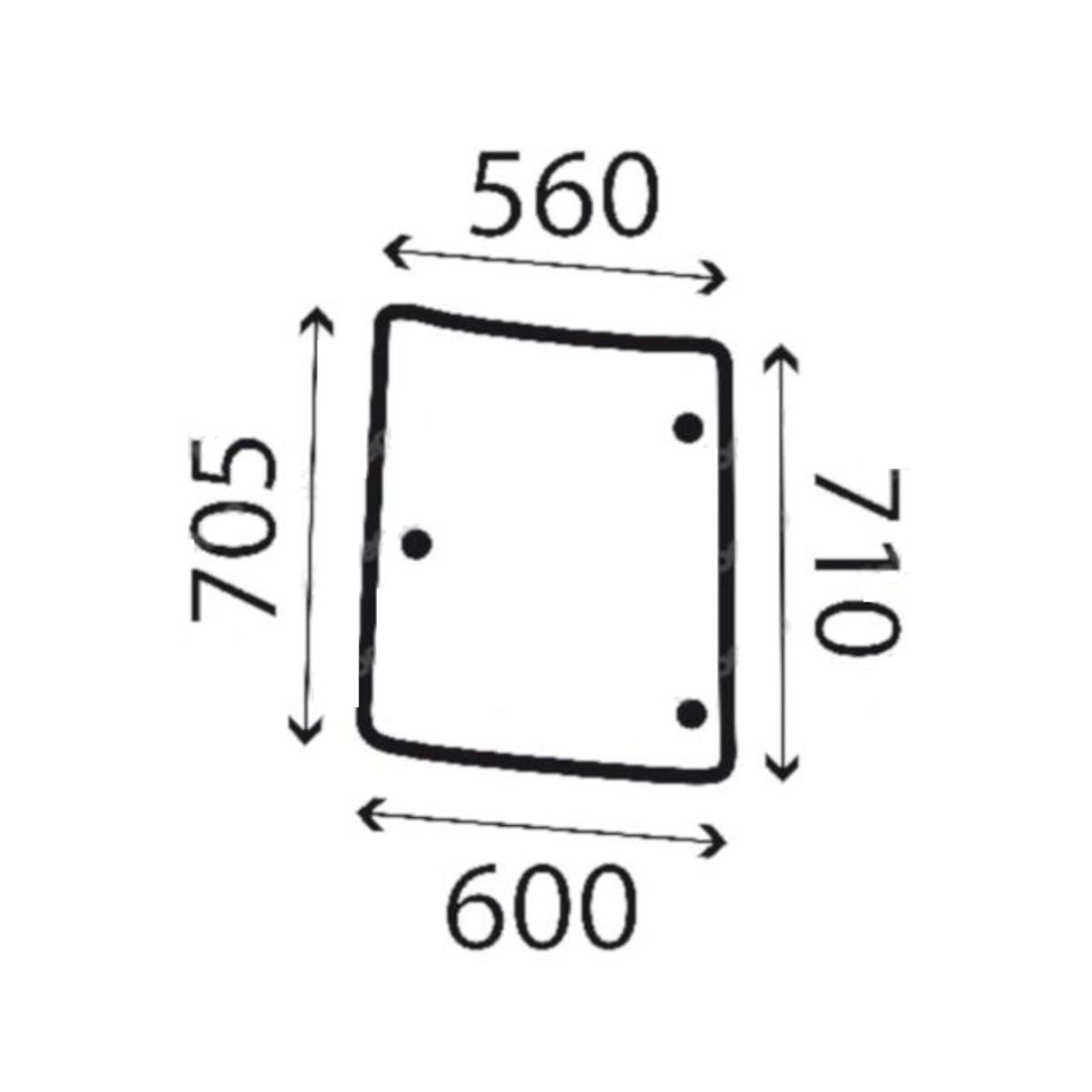 Geam lateral stanga spate New Holland Case 5089600