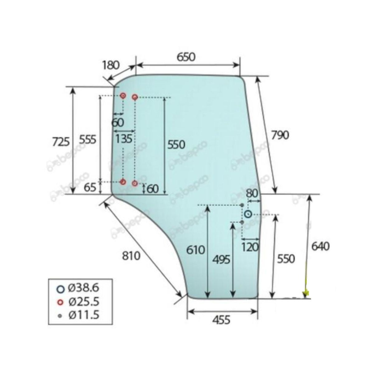 Geam usa dreapta 0.010.7099.0