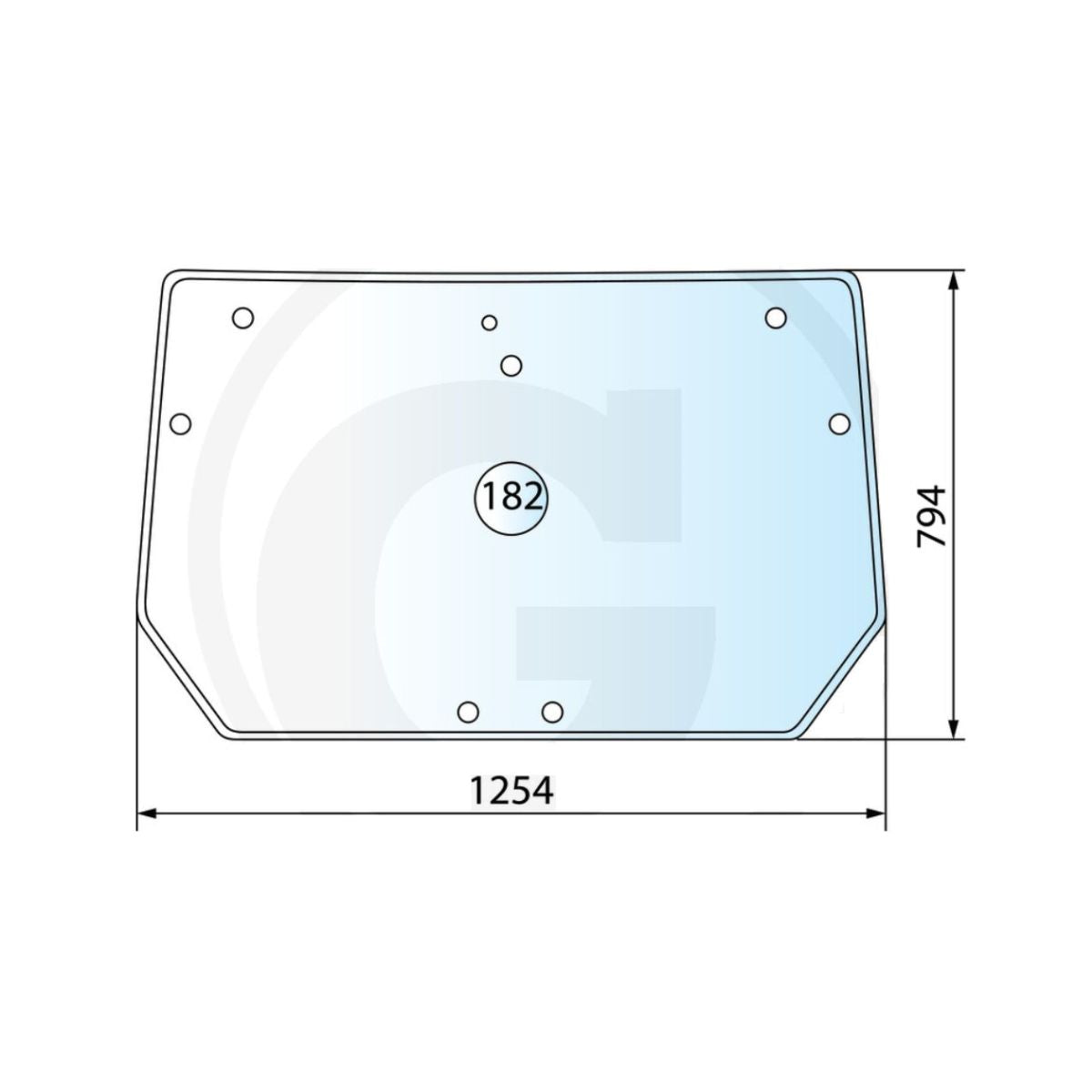 Geam spate Same Hurlimann Lamborghini Deutz-Fahr 0.016.8502.0/10