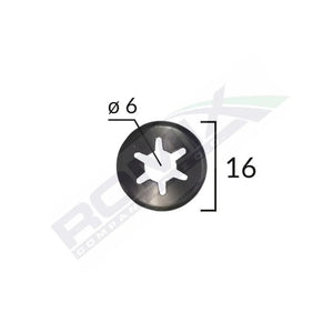 Saiba fixare tapiterie universal - negru - 16MM set 25 buc Romix 16024 – imagine 2