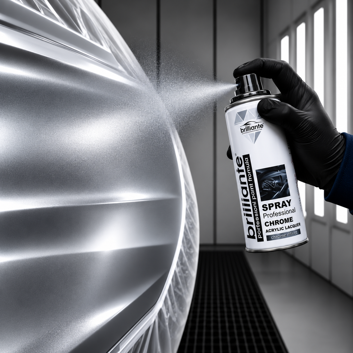 Spray vopsea crom argintiu auto 400 ml brilliante