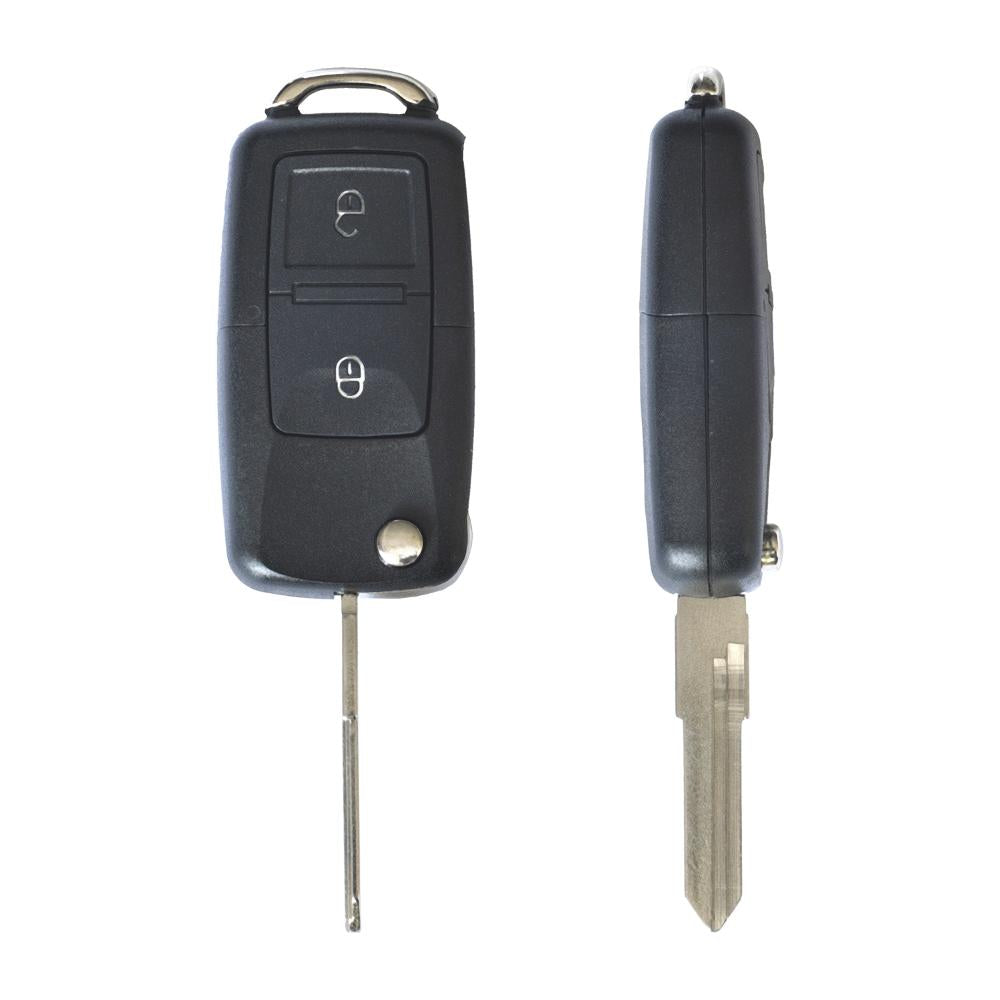 Carcasa cheie contact pentru Volkswagen jetta / passat (B5-B6-B7) / polo / scirocco / tiguan, 2 butoane, cu cheie Akonen 004VW002