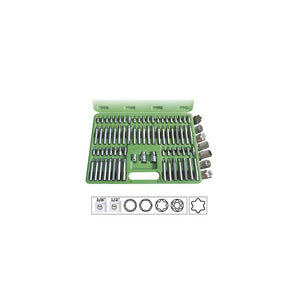 Trusa speciala capete surubelnita 74 piese pentru suruburi ribe 12 fete torx hexagonal Jbm 52550