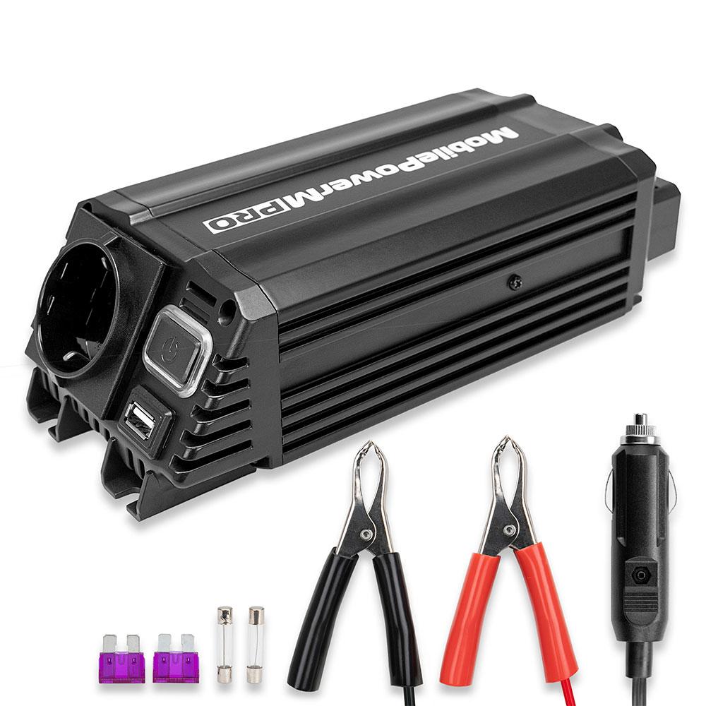 Invertor de tensiune Heyner premium m pro 300-600W alimentare 12V iesire 230V cu USB 511920