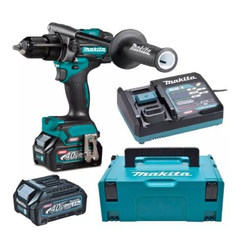 Makita DF001GM201 masina de gaurit-insurubat cu mandrina 40 V | 140 Nm | Fara perii de carbon | 2 x 4 Ah acumulatori + incarcator | In MakPac