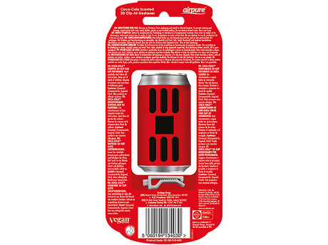 AIRPURE Odorizant auto, cutie de sifon 3D, Coca Cola original AP34030