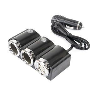 Incarcator auto spliter Pni lighter 20 12V/24V, cu 2 iesiri bricheta, 2 x USB (1A), indicator LED PNI-SBR20