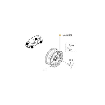 Janta tabla 16`` 6.5JX16H2 4X100 ET44 clio iv Renault 403003525R