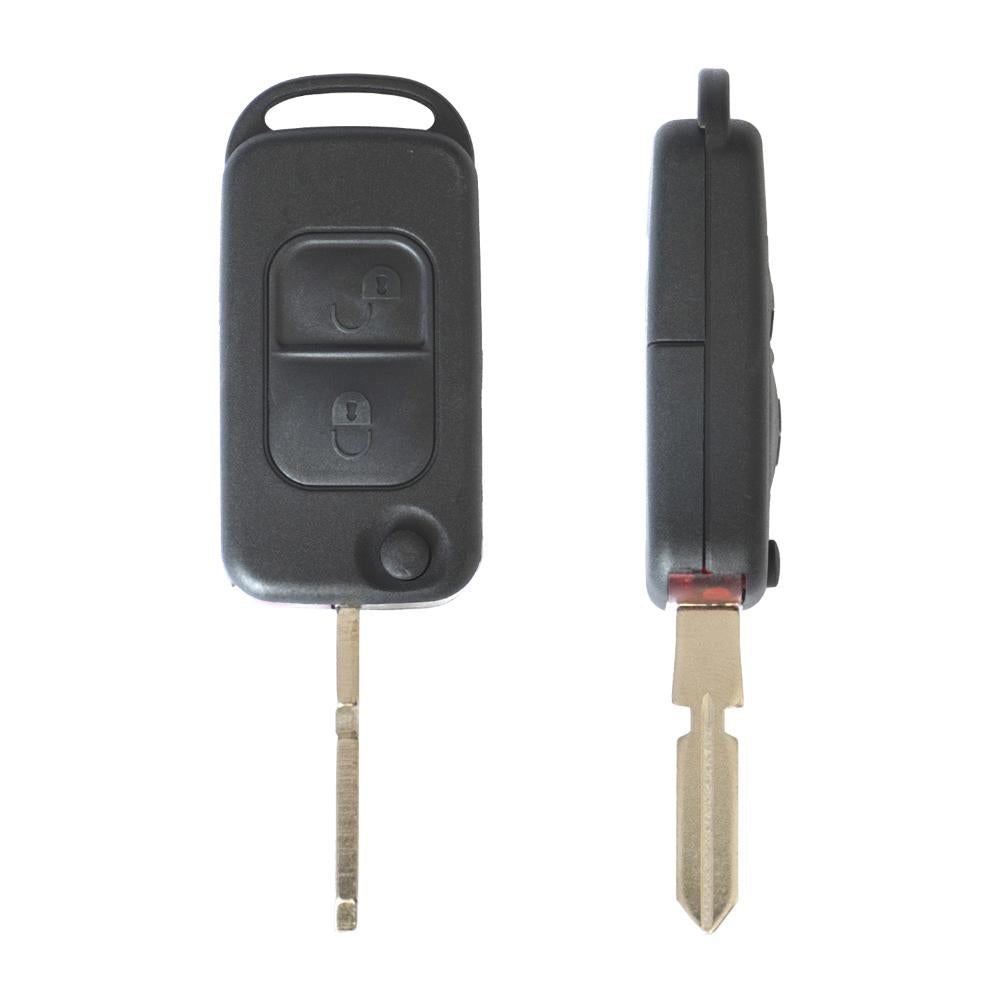 Carcasa cheie contact pentru Mercedes classe A (W168) / classe c (W202 / W203) / classe e (W210) / classe g (W461), 2 butoane, cu cheie Akonen 004MC011