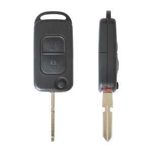 Carcasa cheie contact pentru Mercedes classe A (W168) / classe c (W202 / W203) / classe e (W210) / classe g (W461), 2 butoane, cu cheie Akonen 004MC011