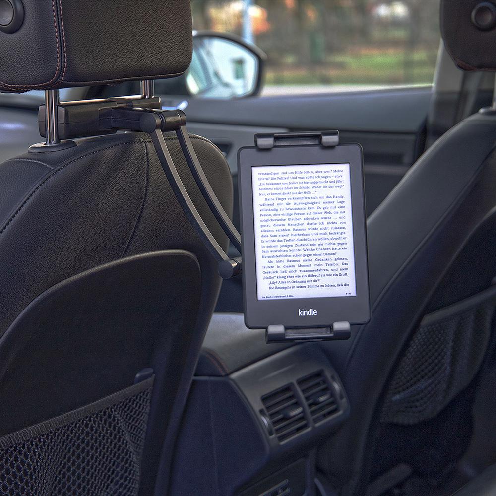 Suport auto flexibil premium pentru tableta cu prindere in tetiera Heyner 511870