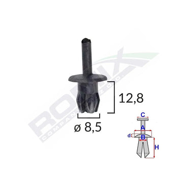 Clips fixare pentru peugeot/vw - negru set 10 buc Romix 20251